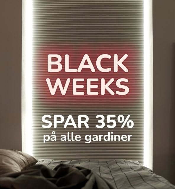 Black weeks - spar 35% på alle gardiner