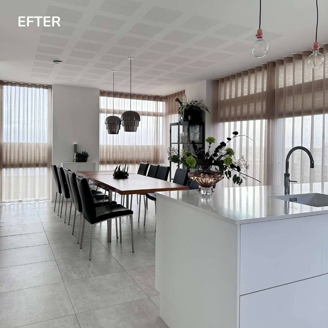 Efter billede af gardiner i stuen