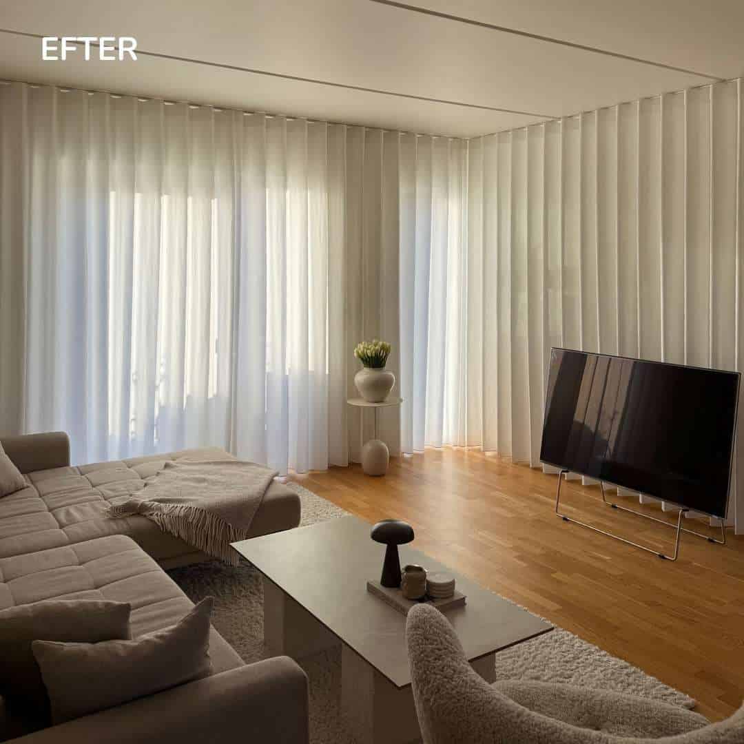 Efter billede af gardiner i stuen