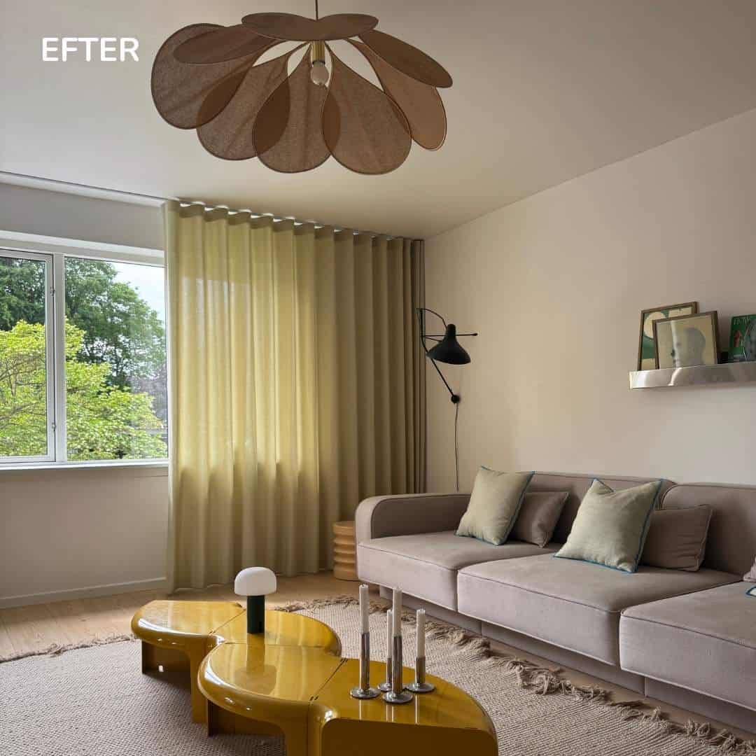 Efter billede af gardiner i stuen