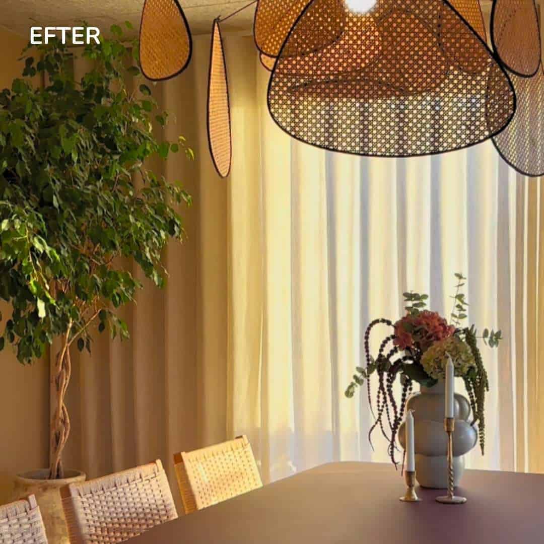 Efter billede af gardiner i stuen