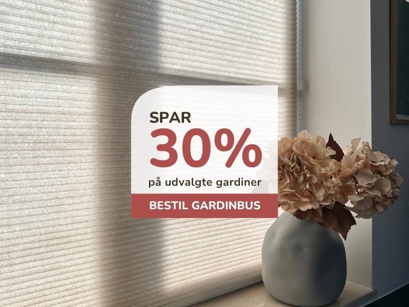 30% på udvalgte gardiner