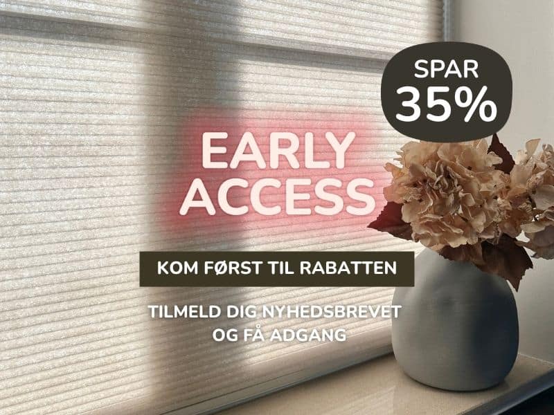 Tilmeld dig nyhedsbrevet og spar 35% på alle gardiner